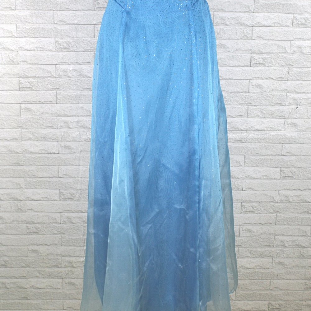 ZUM ZUM Dress Prom Sparkle Organza Homecoming Long Gown Light Blue Juniors 7 - Picture 3 of 16